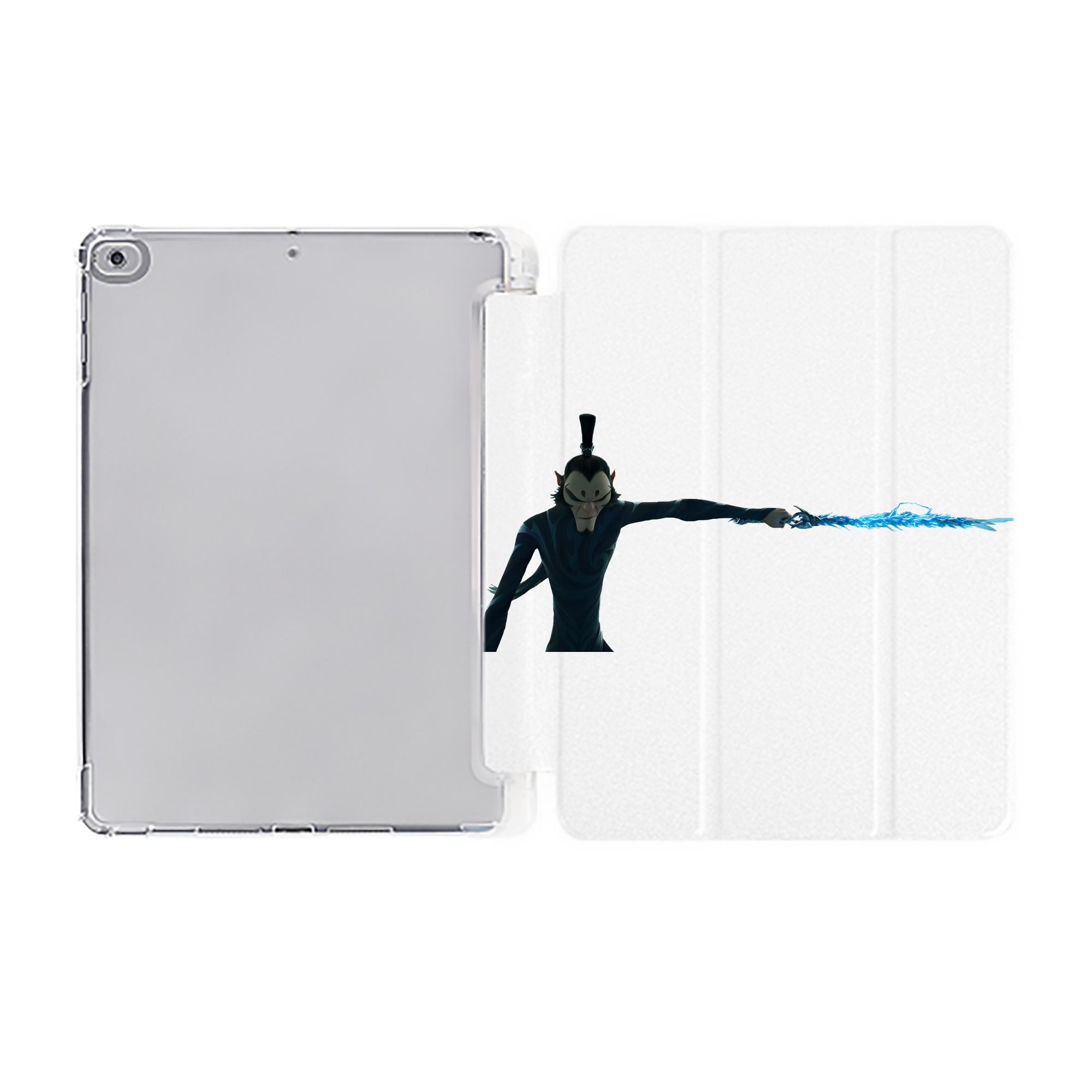 （画像用） Ne Zha 2 ナタ 魔童の大暴れ IPad ケース ペン収納付き 三つ折りスタンド PUレザー×シリコン 対応機種9.5/10.5/10.9インチ